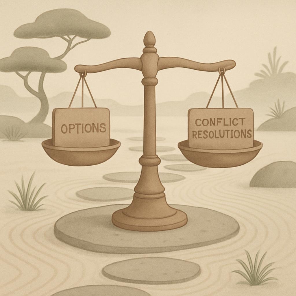 weight scale, cartoons, options and conflict resolutions.